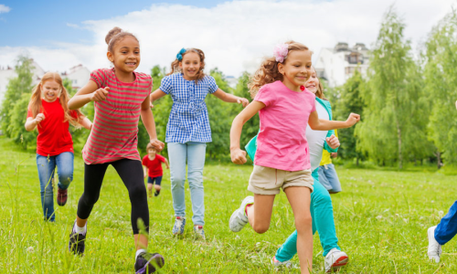 children running