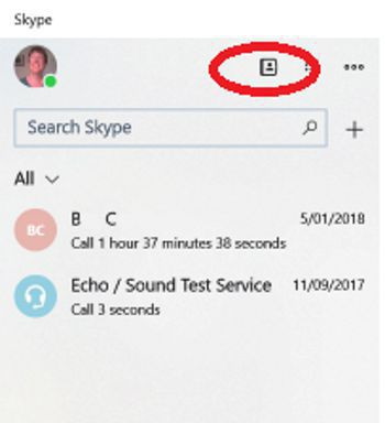 skype contacts